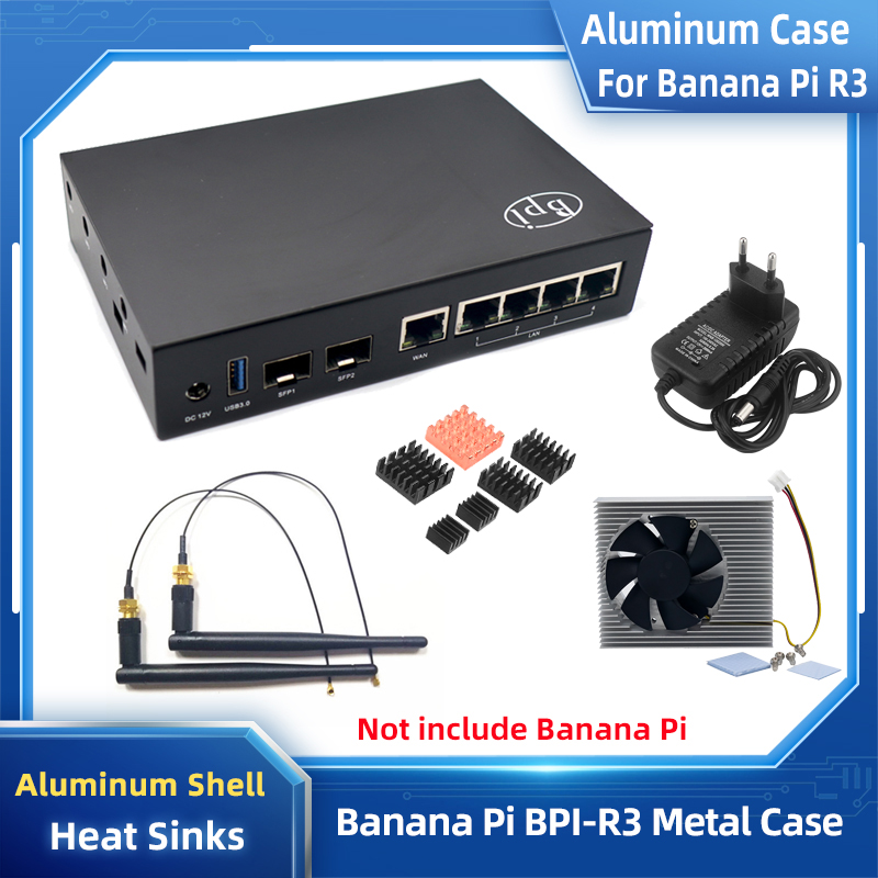 Argon One V3 M.2 Nvme Case - Banana Pi R3 Aluminiumgehäuse schützen Metallgehäuse